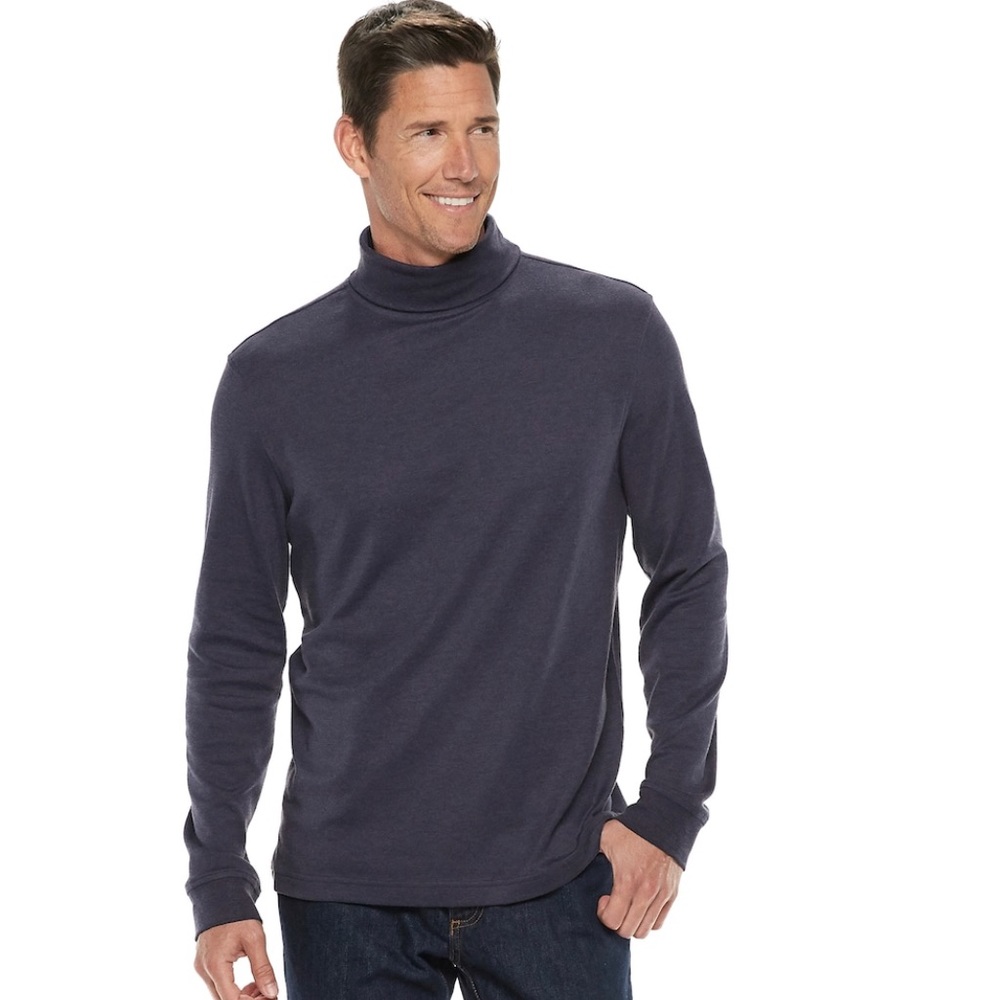 Classic-Fit Easy-Care Interlock Turtleneck - Picture 1 of 1